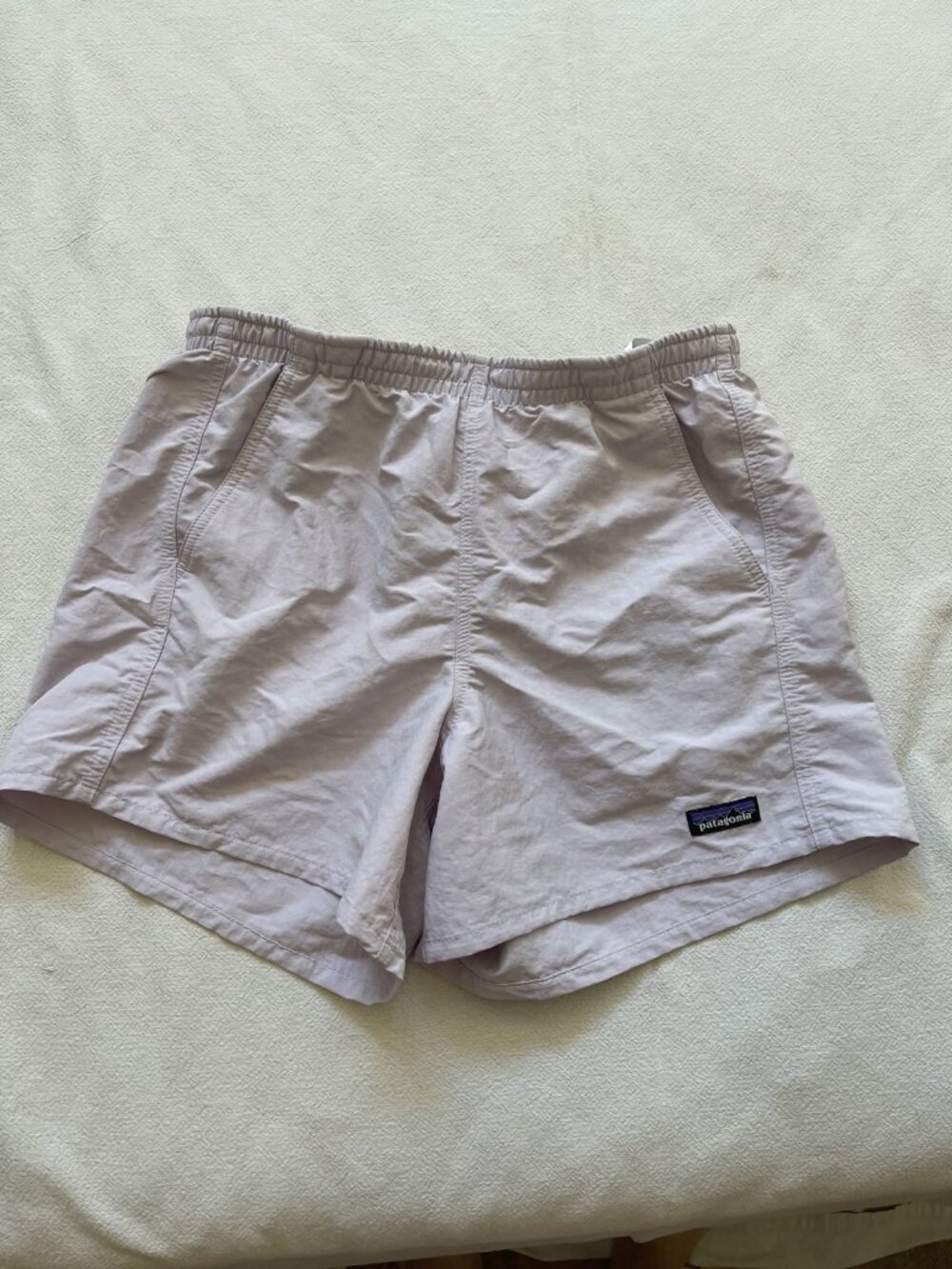 Patagonia Baggies Shorts Light Lilac Size S Mesh Lined